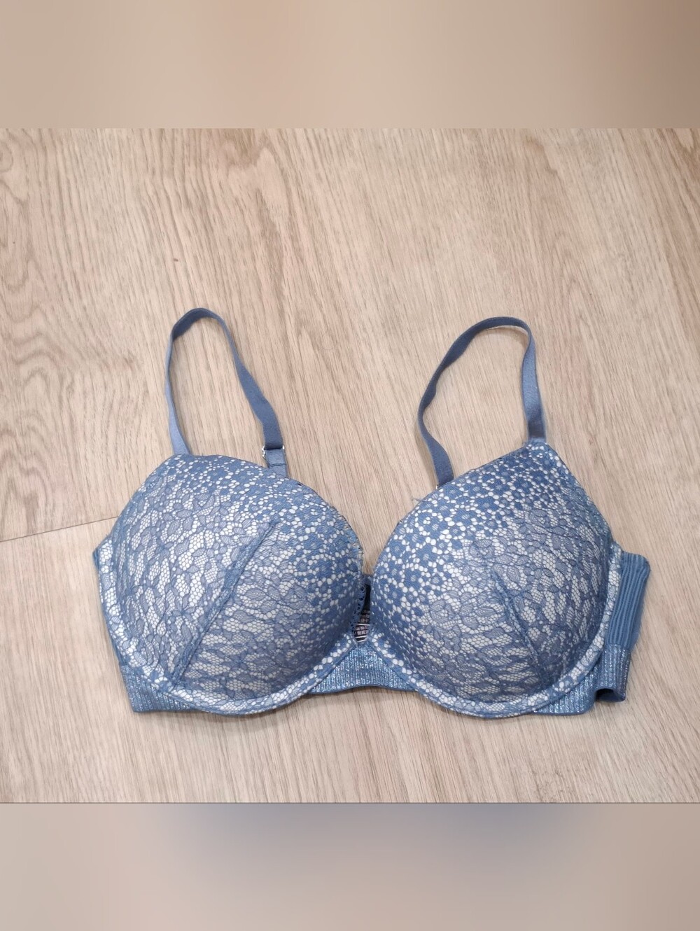 Victoria's Secret Dusty Blue Lace Push-Up Bra 36C